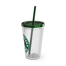 Load image into Gallery viewer, Coffee & Chickjitsu Sunsplash Tumbler with Straw, 16oz