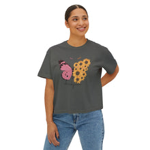 Load image into Gallery viewer, Sunflower Butterfly Women's Boxy Tee