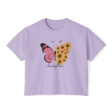 Load image into Gallery viewer, Sunflower Butterfly Women's Boxy Tee