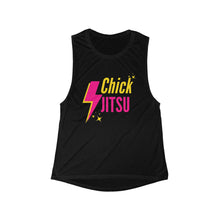 Load image into Gallery viewer, Chickjitsu Lightning Bolt Women's Flowy Muscle Tank