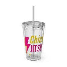Load image into Gallery viewer, Lightning Bolt Chickjitsu Sunsplash Tumbler with Straw, 16oz