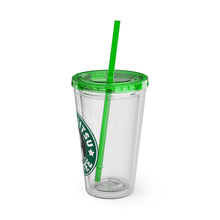 Load image into Gallery viewer, Coffee & Chickjitsu Sunsplash Tumbler with Straw, 16oz
