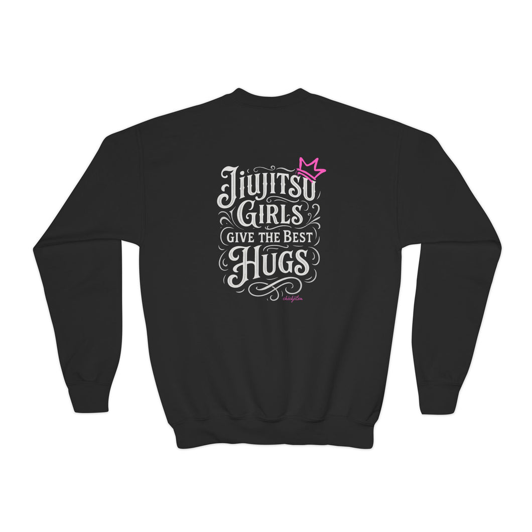 Chickjitsu Hugs Youth Crewneck Sweatshirt