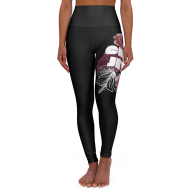 High Waisted Yoga Leggings Flowers
