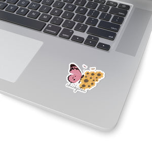 Butterfly Sunflower Sticker