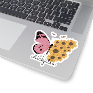 Butterfly Sunflower Sticker