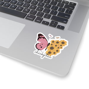 Butterfly Sunflower Sticker