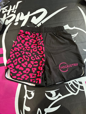 Pink Leopard Shorts