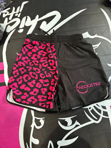Pink Leopard Shorts