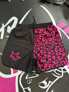 Pink Leopard Shorts